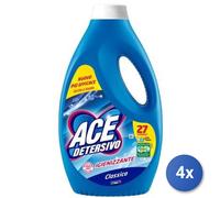 4x Bundle Ace Igiene Lavatrice Liquido 27 Misurini Classico