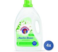 4x Bundle Chante Clair Ammorbidente 3000 Ml. 60 Misurini Muschio Bianco
