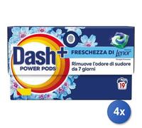 4x Bundle Dash E Lenos 19 Pods Ecodosi Lavatrice Risveglio Power