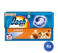 4x Bundle Dash Lavatrice Ecodosi 31 Pezzi Ambra Made In Italy