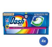 4x Bundle Dash Lavatrice Ecodosi 31 Pezzi Colore Made In Italy
