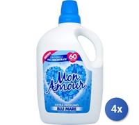 4x Bundle Felce Azzurra Ammorbidente Mon Amour 3000 Ml. 60 Blu
