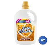 4x Bundle Felce Azzurra Ammorbidente Mon Amour 3000 Ml. 60 Oro