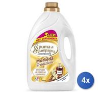 4x Bundle Spuma Di Sciampagna Ammorbidente Vaniglia E Sandalo Lt 3