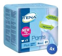 4x Bundle Tena Pants Plus Medium X9 Cm 80/110 Adulti