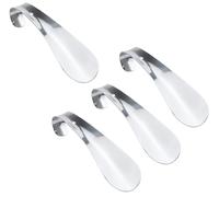 4x Calzascarpe Piccolo Acciaio Inox Corno Metallo Stabile