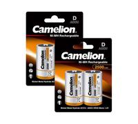 4x CAMELION Batterie Ricaricabili D NiMH 2500mAh 1.2V HR20 Mono