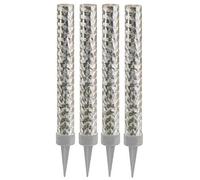 4x Candela Luminosa MAXI carta Argento - Durata 60 secondi - Fontana Fiaccola da INTERNO - Magic Flambè Cake Fountains - ideale per compleanni, feste, party ecc.