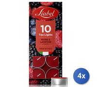 4x Candela Scaldavivande Liabel 10 Pezzi More Lamponi Made In Italy