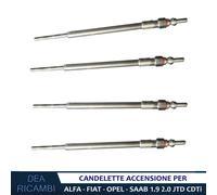 4x Candelette Accensione per SUZUKI SX4 (EY,GY,JY) 1.6 2.0 DDiS 4X4 2009- CD2157