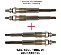 4x Candelette di Preriscaldamento NEWPARTS per Ford 1.8 TDCi M10x100