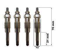 4x Candelette di preriscaldamento per Master Trafic Movano 2.5 D 2.5L Diesel