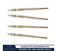 4x Candelette per CITROEN BERLINGO 1.6 HDI 75 90 110 CV 2005- CD4127