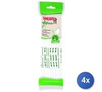 4x Cannucce 40 Pezzi Samurai Biodegradabili Snodo Imbustate