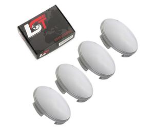 4X Cappucci Di Ruota Coprimozzo Grigio Curvo Ø 60Mm Per LAND ROVER