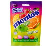 4X Caramelle Fruit Mix Confettate al gusto di Fragola, Limone, Ribes Nero, Arancia e Mela per mentos 160g
