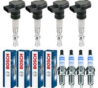 4x Carne & E Doria Bobina Accensione + Bosch Candela per Kia Carens II FJ 1.8