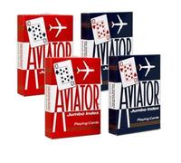 4x Carte Da Gioco Poker Aviator Jumbo Index Bicycle 2 Rosse 2 Blu