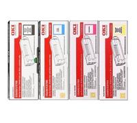 4x Cartucce Toner Originali OKI C5600 C5700 Cyan Magenta Giallo Nero