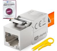 4x Cat.6a STP Keystone Jack RJ45 modulo 500MHz 10Gb completamente schermato senza attrezzi accoppiamento cavo di rete presa da incasso pannello patch di installazione cavo patch connettore Ethernet