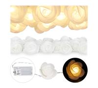 4x catena luci LED 20 bianco luminose a batteria matrimoni e San Valentino rose