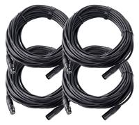 4x Cavi Microfono XLR 3-Pin Studio Palco Cannon Registrazione Professionale 20m