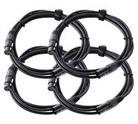 4x Cavi Microfono XLR DJ PA Studio Palco Cannon Registrazione Professionale 2,5m