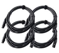 4x Cavi Microfono XLR DJ PA Studio Palco Cannon Registrazione Professionale 5m