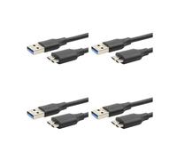 4X Cavo Adattatore USB 3.0 Tipo A A USB 3.0 Micro-B Maschio per Disco Rigido Esterno, HDD, Cavo Super Veloce