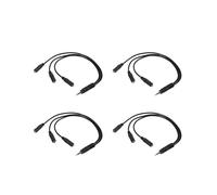 4X Cavo Audio Splitter Stereo da 3,5 mm Placcato Oro Presa Stereo TRRS Maschio A 3 X Jack Stereo da 1/8 Pollici 3,5 mm Femmina 1 Ingresso 3 Uscita
