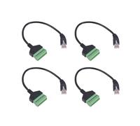 4X Cavo Connettore Terminale A Vite RJ45 Cavo Prolunga RJ45 Maschio A 8 Pin per Cat5 / 6/7 Ethernet Extender AV CCTV DVR