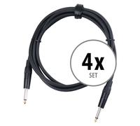 4x Cavo de Casse Audio Altoparlanti Jack 6,3mm 1/4'' Auxiliaire Mono Macho 2,5m
