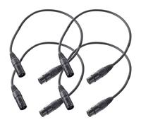 4x Cavo Microfono XLR DJ PA Studio Palco Cannon Registrazione Professionale 0,5m