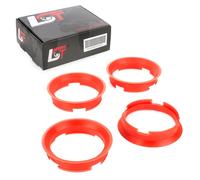 4x Centraggio Rosso per Cerchi IN Lega Mozzo Ruota Ø 57,1 MM - Ø 63,4 Alfa Romeo