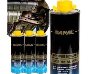 4x Cera Conservativa Protettiva per Sottoscocca Ambra 1000 ml Ranal
