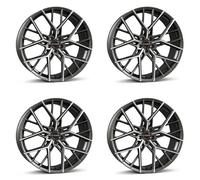 4x Cerchi Borbet BY 8x18 ET45 5x108 titan polished matt compatibile con Jaguar E-Pace S-Type XE XF XJ