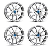 4x Cerchi Borbet N 7x17 ET35 4x98 crystal silver compatibile con Lancia Delta Ypsilon