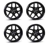 4x Cerchi Borbet Y 7x17 ET45 5x100 black glossy compatibile con Skoda Fabia