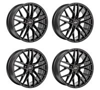 4x Cerchi Carmani 20 Ludwig 7,5x17 ET45 5x112 black matt compatibile con VW Beetle Caddy Eos Golf Plus Golf V Variant Jetta Golf V Golf VI