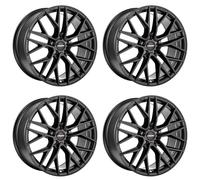 4x Cerchi Carmani 20 Ludwig 7,5x17 ET48 5x114,3 black matt compatibile con Suzuki Kizashi Swift SX4 Vitara