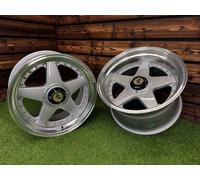 4X Cerchi R17 Ferrari Azev Style Silver Diamond Cut Per E34 E24 5x112/5x120