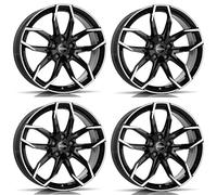 4x Cerchi Rial Lucca 8.0Jx18 ET45 5x115 diamant-schwarz frontpoliert compatibile con CHEVROLET/DAEWOO(GM) /GM KOREA Captiva Cruze Orlando