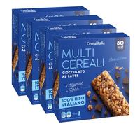 4X Cerealitalia Multi Cereali Barrette al Cioccolato al Latte 126g