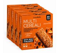 4X Cerealitalia Multi Cereali Barrette Cioccolato Fondente e Arancia 126g