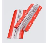 4x Cerniere a nastro - Non è necessaria la colla, Autoadesivo. Cerniere autoadesive. Acrilico in plastica Trasparente 200 mm