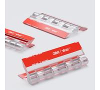 4x Cerniere a nastro - Non è necessaria la colla, Autoadesivo. Cerniere autoadesive. Acrilico in plastica Trasparente 75mm