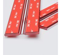 4x cerniere flessibili trasparenti in acrilico 300 mm, autoadesive | 300 mm, trasparente: Cerniere sottili monoblocco autoadesive: senza perni metallici soggetti a ruggine o blocchi; coperchi