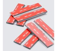 4x cerniere flessibili trasparenti in acrilico 75 mm, autoadesive | 75 mm, trasparente: Cerniere sottili monoblocco autoadesive: senza perni metallici soggetti a ruggine o blocchi; coperchi