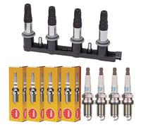 4x Champion Bobina Accensione + 4x NGK Candela di per Opel Corsa C F08 F68