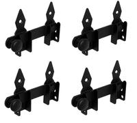 4X Chiusura Per Cancello Nera Serratura Cancello